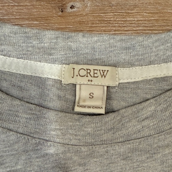 J. Crew Gray Mini Dress with White Stripes - Picture 2 of 7